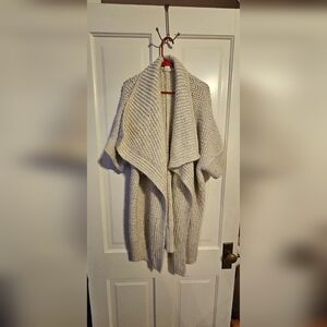 GAP Open-Front Draped Cardigan - Cream